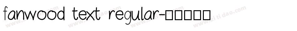 fanwood text regular字体转换